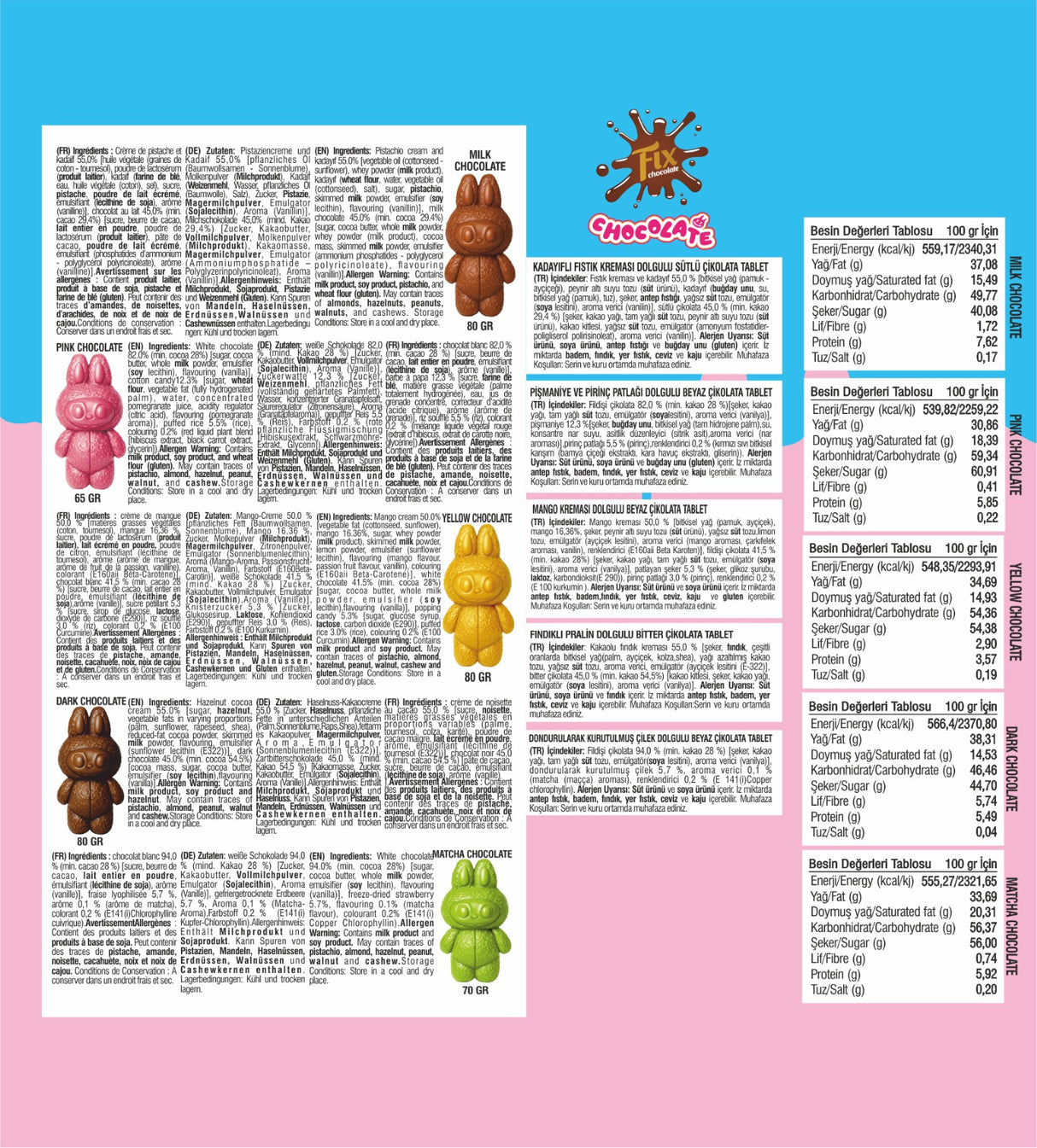 Coniglio Misterioso da Collezione Edizione Limitata Fix Chocolate - Assortito (60g-80g)