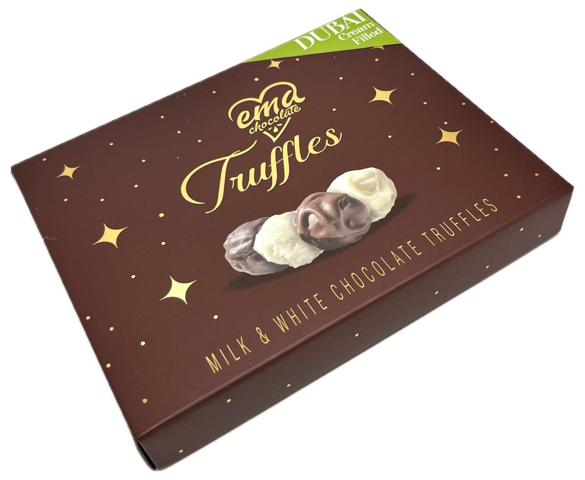 Ema Chocolate Milk and White Chocolate Truffles With Dubai Filling - 250g - TryAladdin