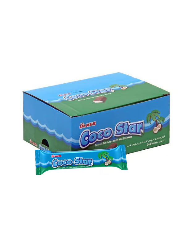 Ulker | Cocostar Barretta di Cioccolato con Cocco 25g
