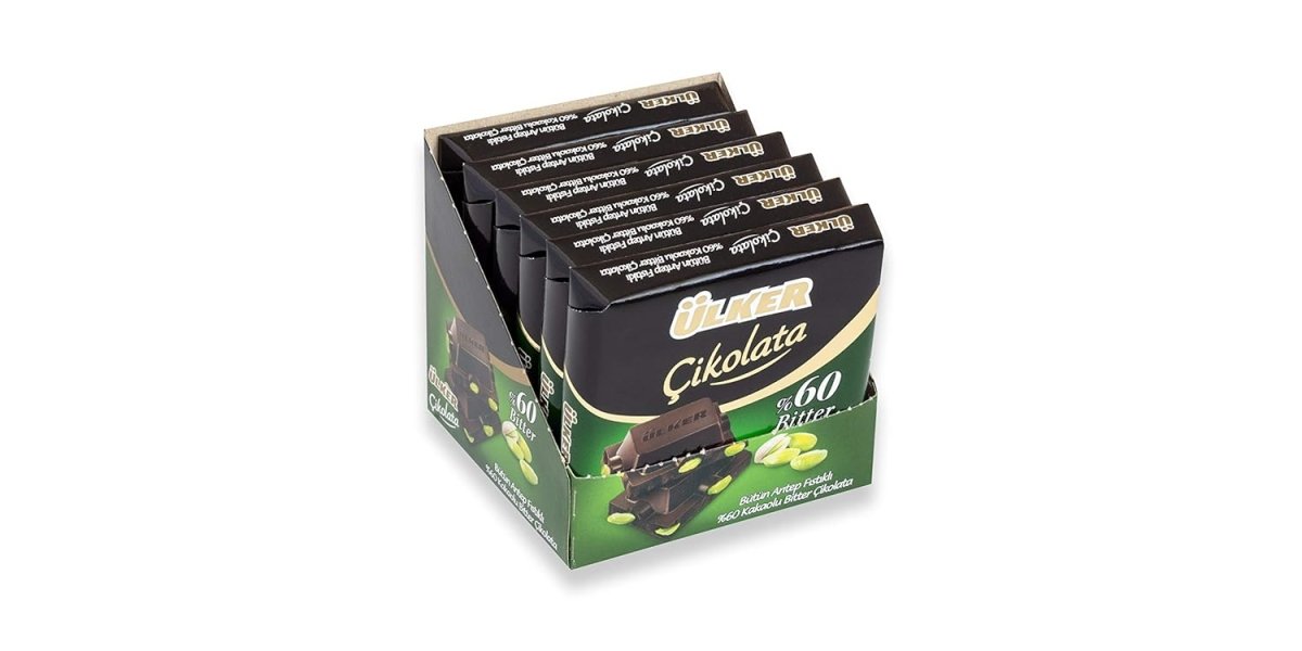 Ulker | Dark Square Chocolate with Whole Pistachios - TryAladdin