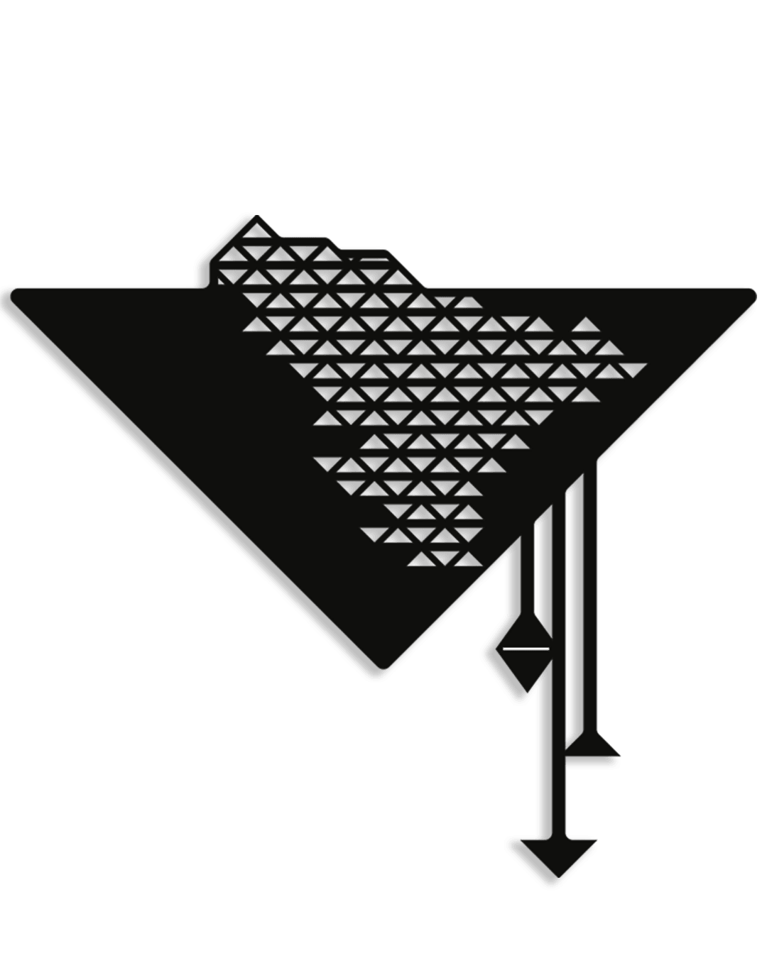 NR Dizayn | Triangle Decorative Metal Wall Art - TryAladdin