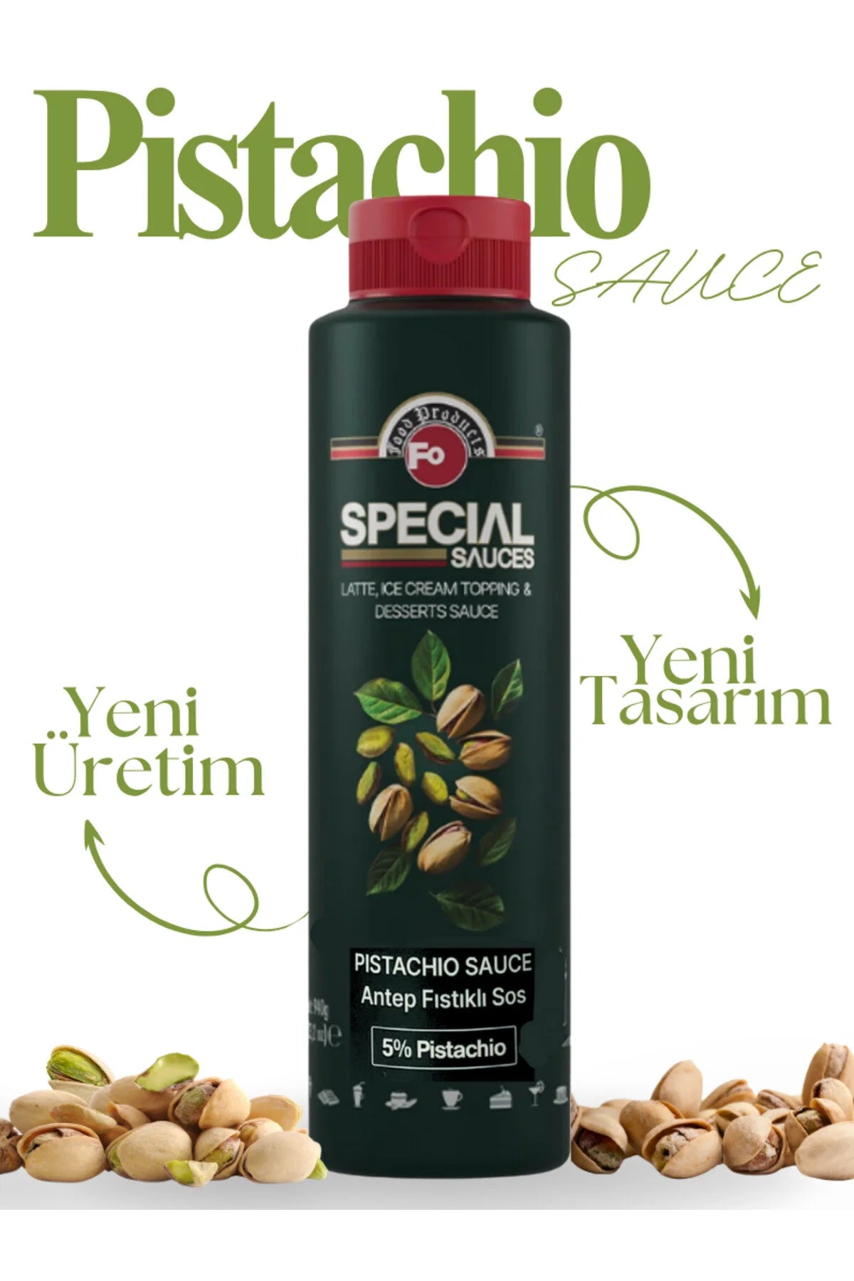 Salsa per guarnizione FO Antep al pistacchio con 5% di pistacchio