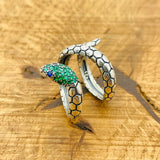 Adjustable Emerald Snake Ring - TryAladdin