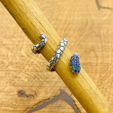 Adjustable Sapphire Snake Ring - TryAladdin