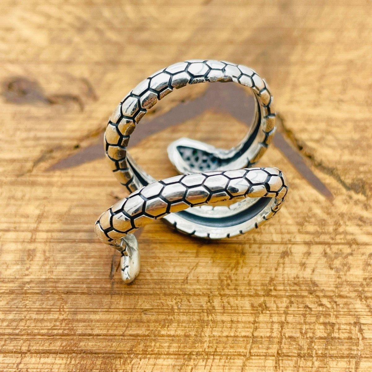 Adjustable Turquoise Snake Ring - TryAladdin