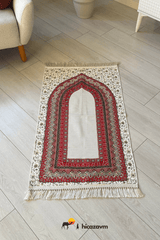 Anatolian Mihrab Design Prayer Rug (Red) - TryAladdin