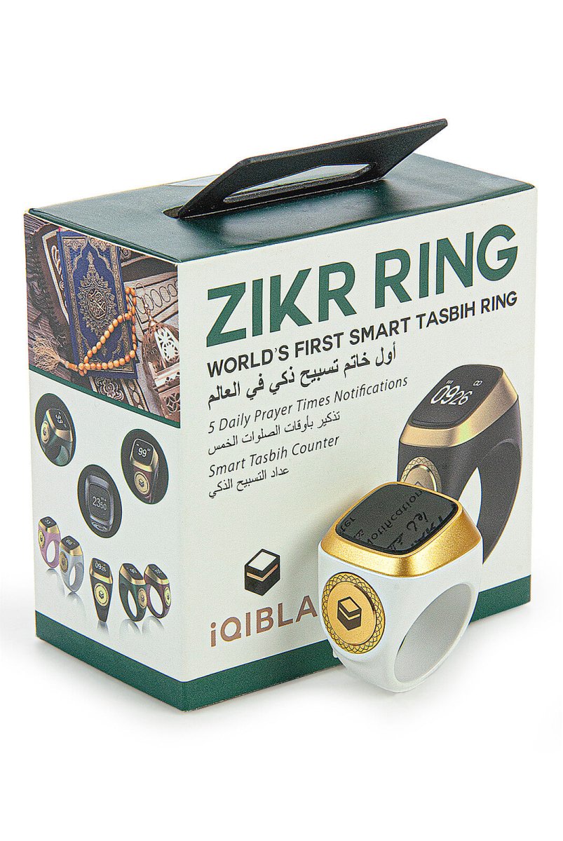 Azan Reader Digital Ring Tasbih Dhikrmatik - White - TryAladdin