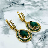 Istanbul Jewelry | Emerald Ottoman Style Handmade Silver Jewelry Set - TryAladdin