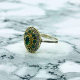 Istanbul Jewelry | Emerald Ottoman Style Handmade Silver Ring - TryAladdin