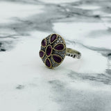 Istanbul Jewelry | Ruby Ottoman Style Handmade Silver Ring - TryAladdin