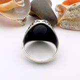 Black Onyx Double Headed Eagle Men's Ring - TryAladdin