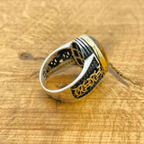 Brown Tiger's Eye Silver Ring - TryAladdin