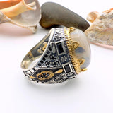 Brown Topaz Agate Stone Men's Ring - TryAladdin