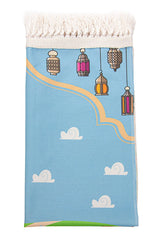 Digital Printed Children's Prayer Mat - with Kaaba and Trolley - TryAladdin