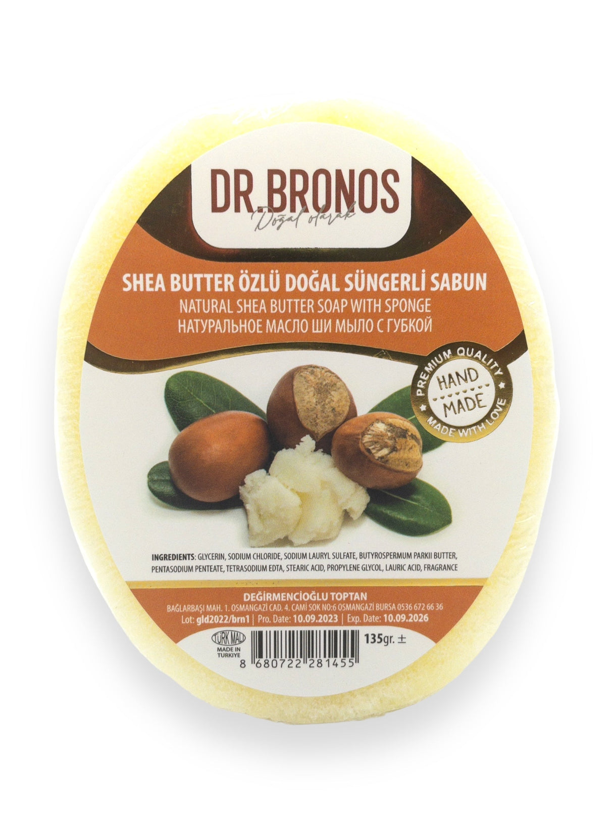 Dr. Bronos | Natural Shea Butter Soap with Sponge - TryAladdin