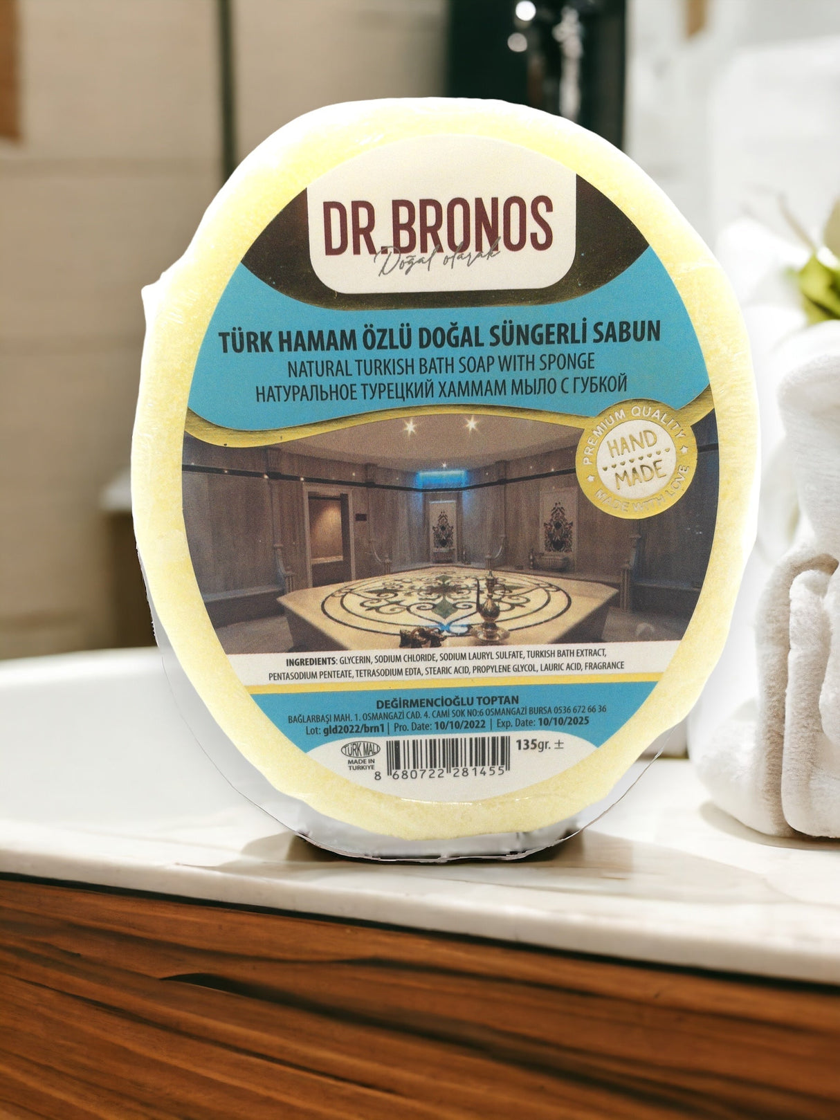 Dr. Bronos | Natural Turkish Bath Soap with Sponge - TryAladdin