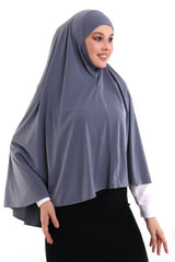 Gray Malaysian Model Practical Hijab Top Sleeveless Combed Cotton Hijab Souffle Scarf - TryAladdin