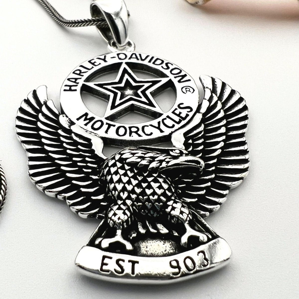 Harley Davidson 925 Sterling Silver Necklace - TryAladdin