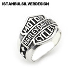 Harley Davidson 925K Sterling Silver Ring - TryAladdin