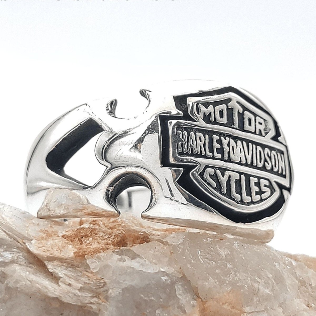 Harley Davidson Biker Silver Ring - TryAladdin