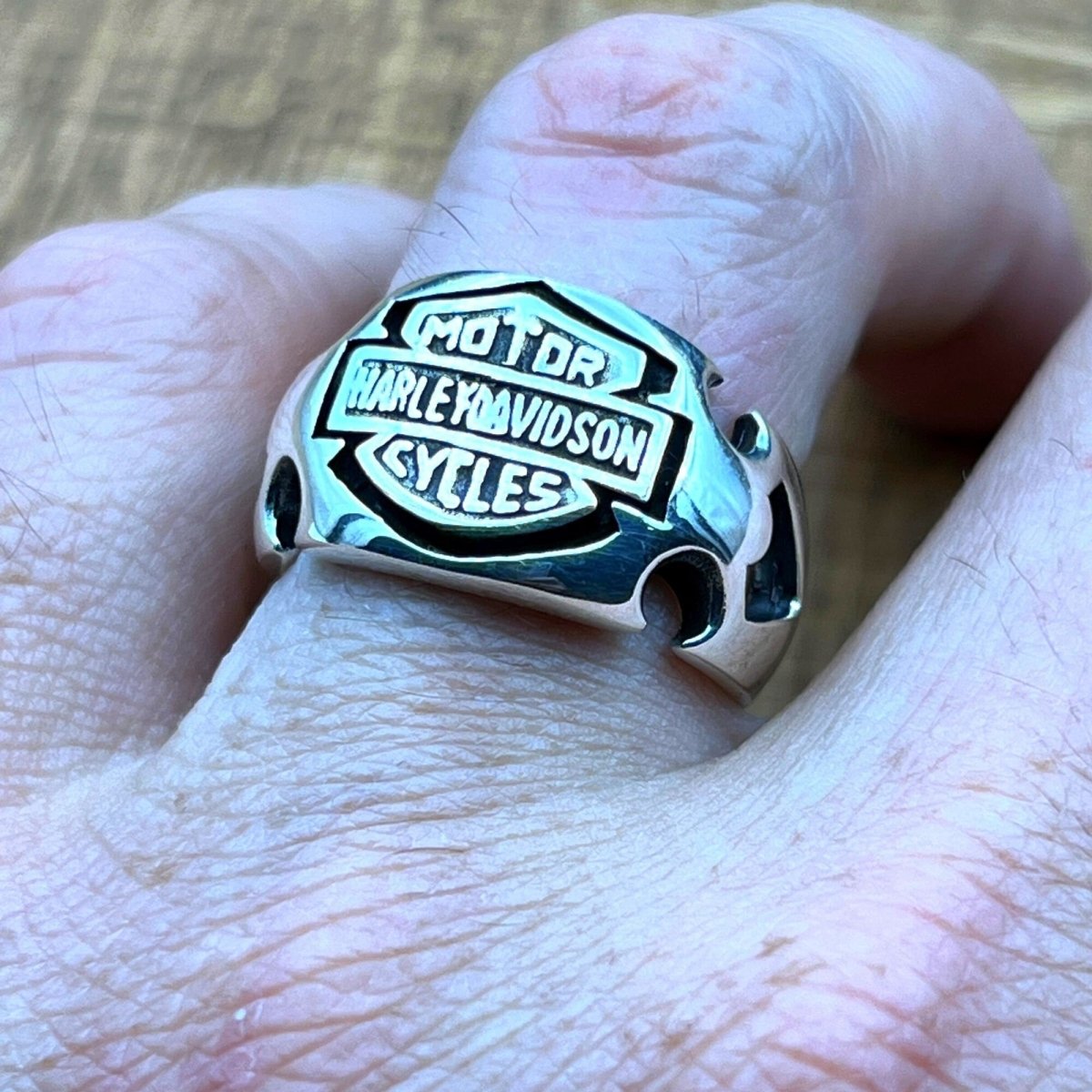 Harley Davidson Biker Silver Ring - TryAladdin