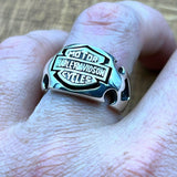 Harley Davidson Biker Silver Ring - TryAladdin