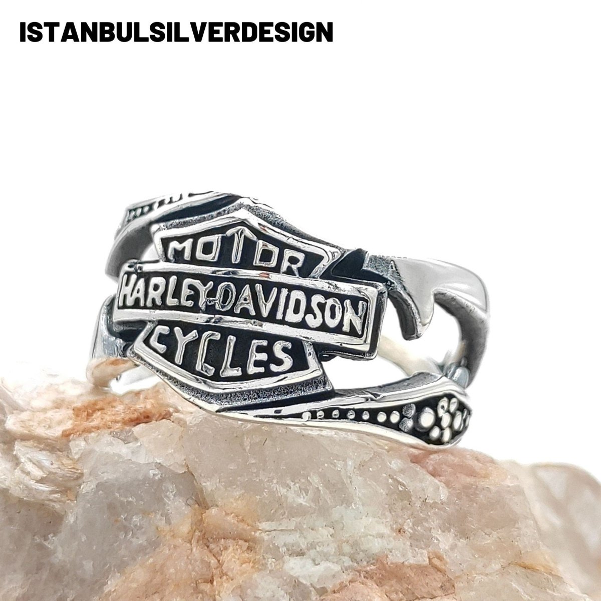 Harley Davidson Motorcycle Signet Ring - TryAladdin