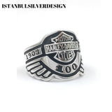 Harley Davidson Motorcycle Signet Ring - TryAladdin