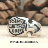 Harley Davidson Motorcycle Signet Ring - TryAladdin