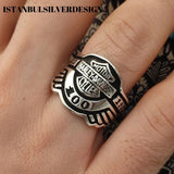 Harley Davidson Motorcycle Signet Ring - TryAladdin