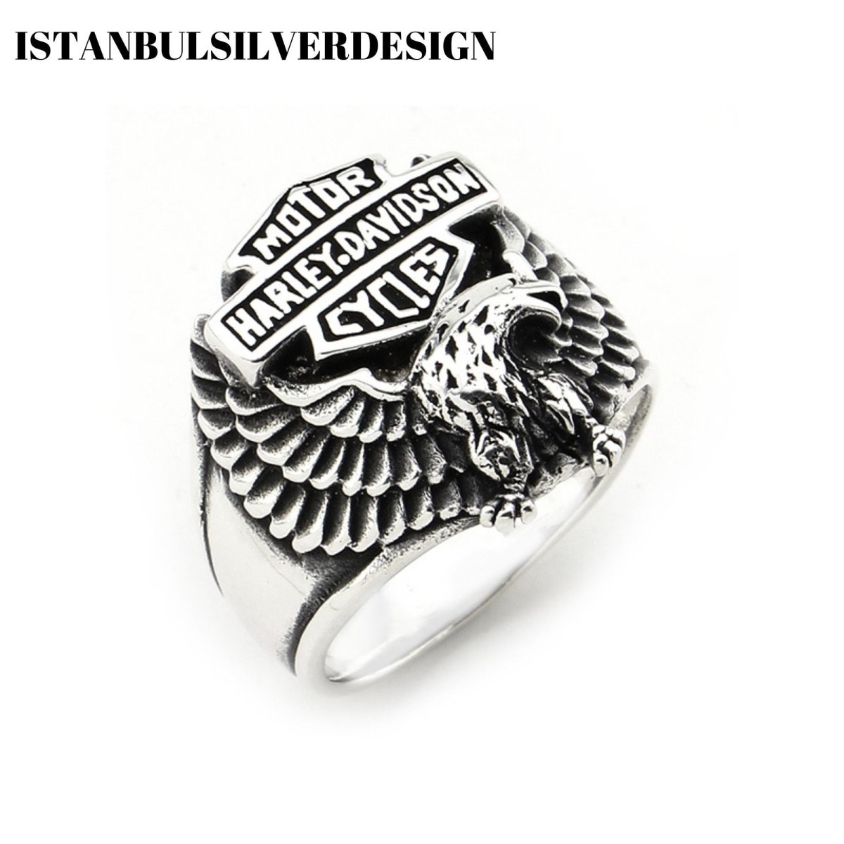 Harley Davidson Silver Ring - TryAladdin