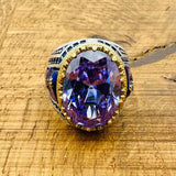 Men’s Amethyst Oval Ring - TryAladdin