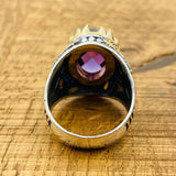 Men’s Amethyst Oval Ring - TryAladdin