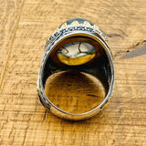 Men’s Black - Brown Agate Ring - TryAladdin