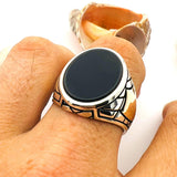 Men's Black Onyx Ottoman Ring - TryAladdin