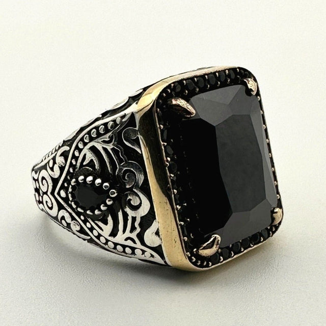 Men's Black Onyx Ring - TryAladdin