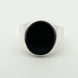 Men's Black Onyx Silver Ring - TryAladdin