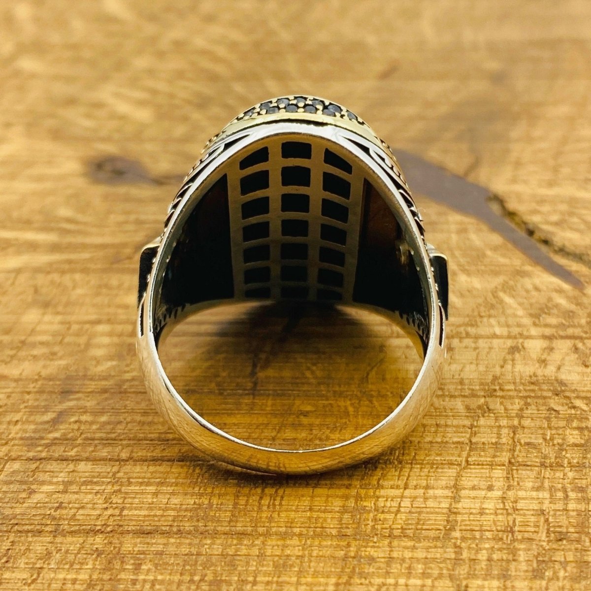 Men's Black Onyx Sterling Silver Ring - TryAladdin