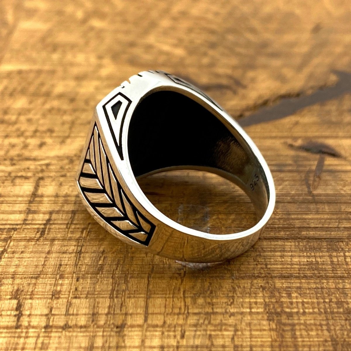 Men’s Micro Onyx Silver Ring - TryAladdin