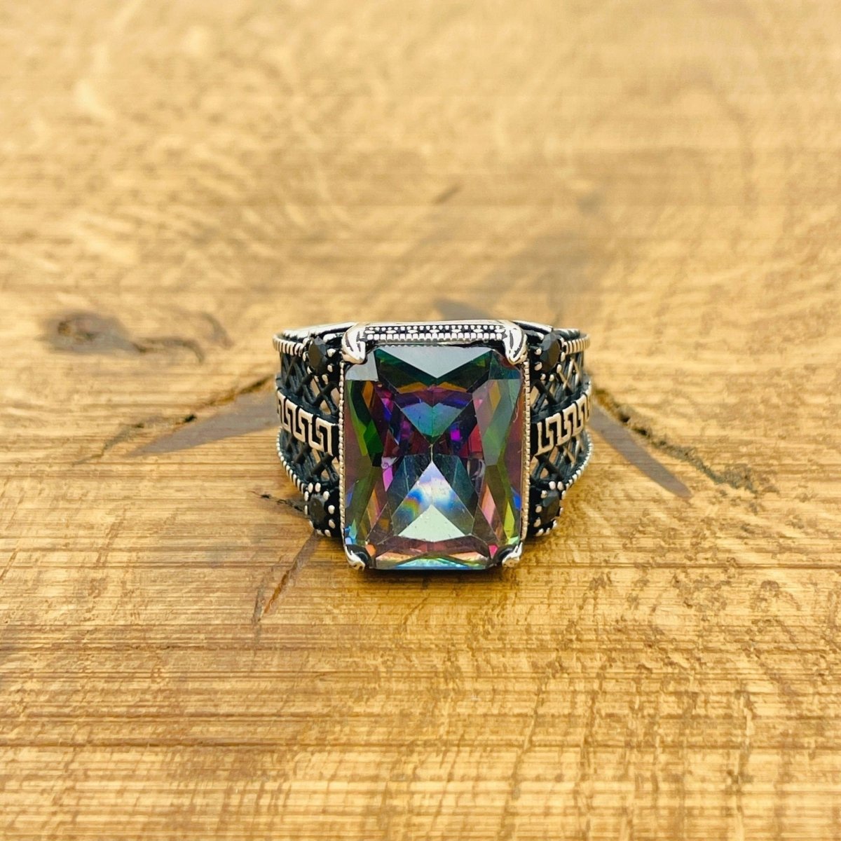 Men's Mystic Topaz Ring - TryAladdin