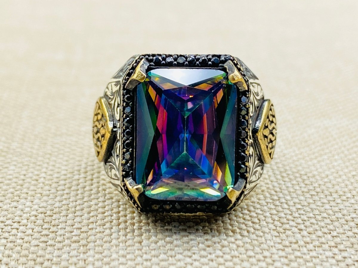 Men's Mystic Topaz Ring - TryAladdin