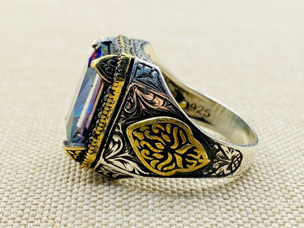 Men's Mystic Topaz Ring - TryAladdin