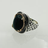 Men's Natural Black Onyx Ring - TryAladdin