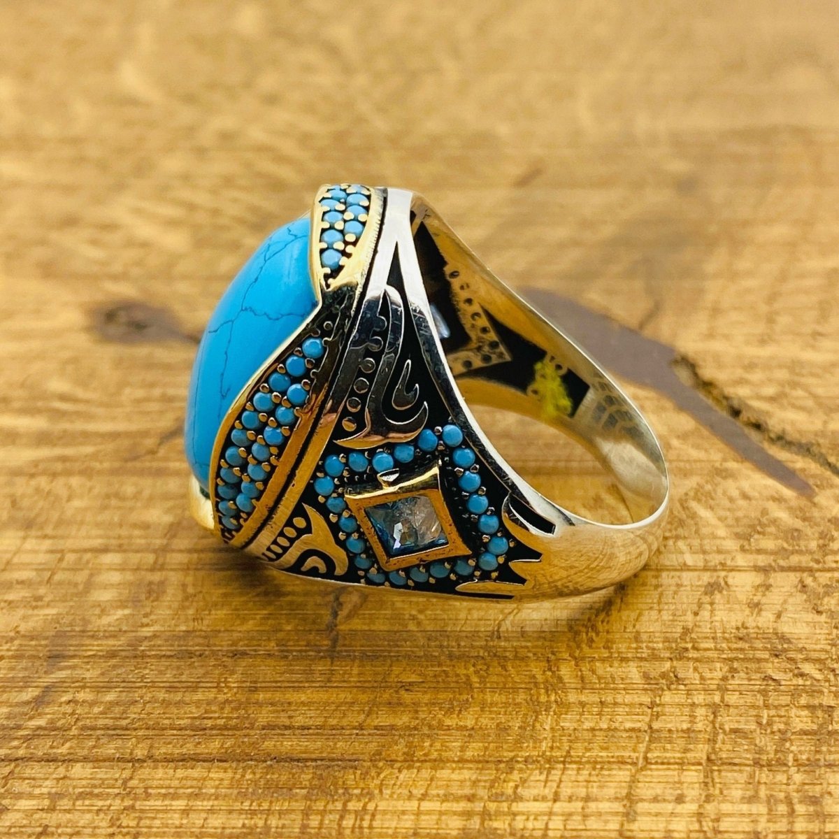 Men's Natural Turquoise Ring - TryAladdin