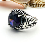 Men's Purple Amethyst Stone Ring - TryAladdin