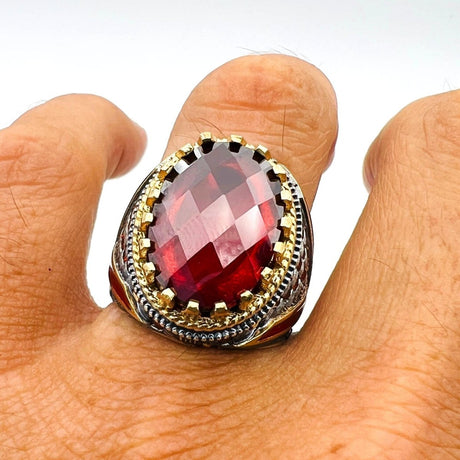 Men's Ruby Ring in Sterling Silver - TryAladdin