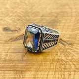 Men's Tanzanite Silver Ring - TryAladdin