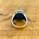 Men's Turquoise Silver Ring - TryAladdin