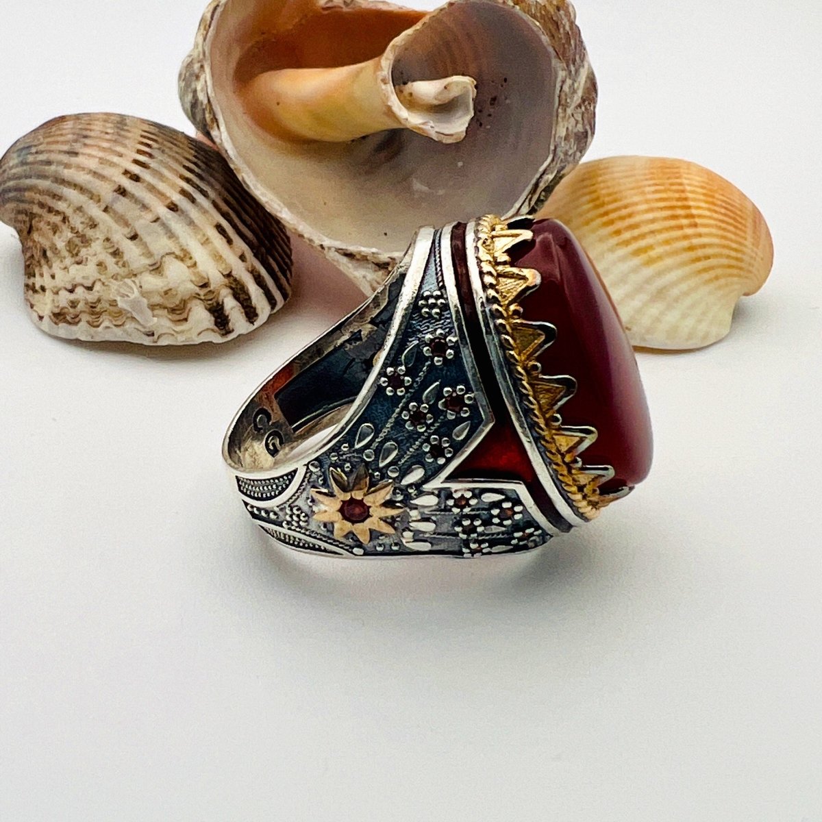 Men's Yemeni Aqeeq Ring - TryAladdin