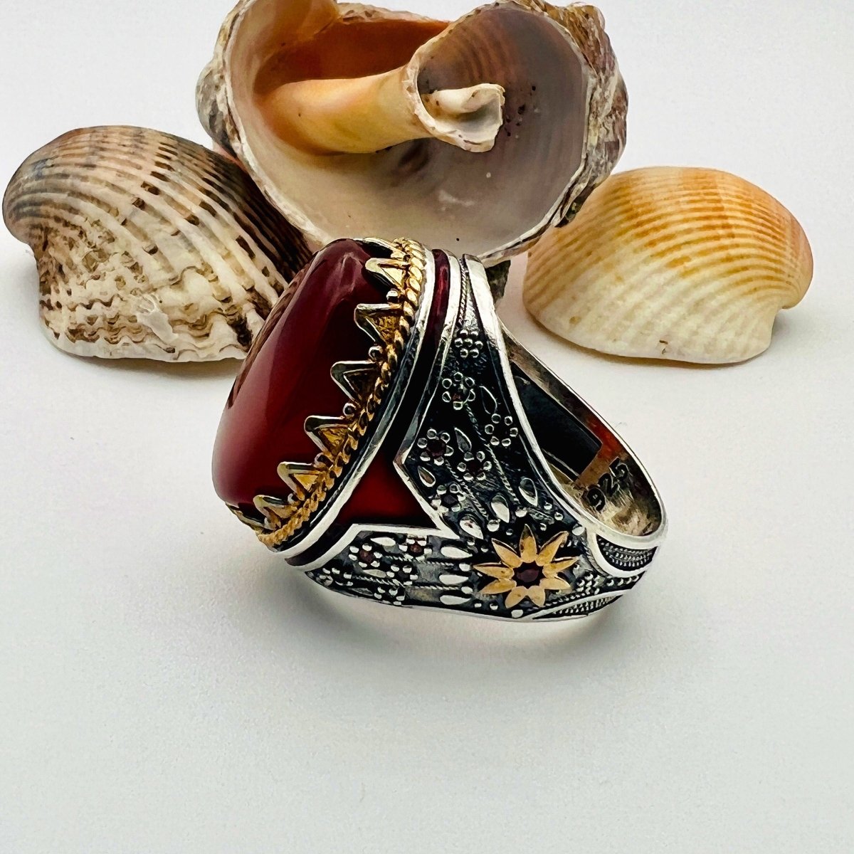 Men's Yemeni Aqeeq Ring - TryAladdin